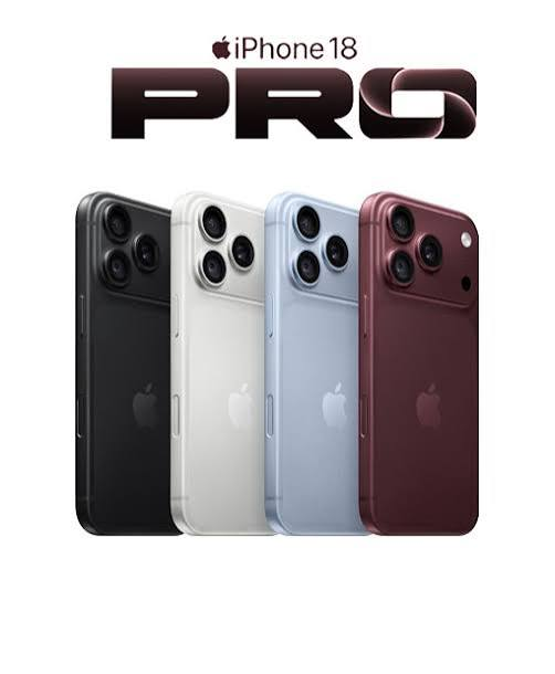 Le quattro colorazioni di iPhone 18 Pro: Nero, Argento, Ghiacciaio e Borgogna